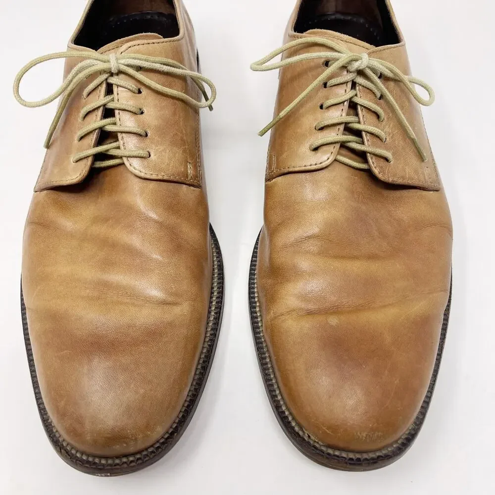 Cole Haan Mens 10.5 Brown Nike Air Williams Derby Round Toe Dress Shoes Lace Up